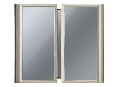Moderner Wandspiegel Quadratisch Silber Glas Großer Dekospiegel