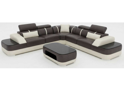 Modernes Graues Ecksofa L Form Wohnzimmer Couchtisch Luxus Design Set