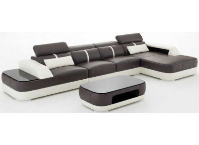 Luxus Graue Wohnlandschaft L Form Ecksofa Couchtisch Design Modern Stil