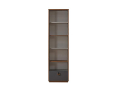 Braunes Bücherregal modern schmaler Schrank Regale Jugendzimmer