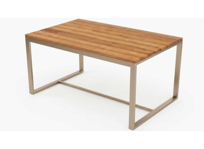 Moderner Couchtisch Braun Holz Metall Wohnzimmertisch Modern