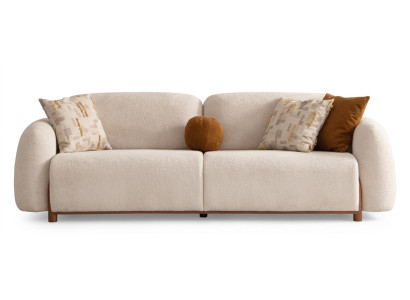 Sofa Modern Beige Gemütlich Flauschig Einladend Ästhetisch