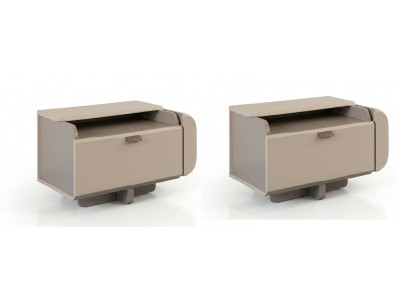 Nachttisch Set Nachtkonsole Beige Modern Elegant Stilvoll Edel