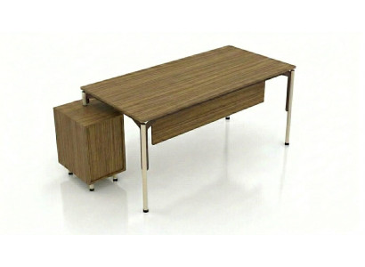 Elegantes Set Braun Schreibtisch Kommode Arbeitszimmer Modern