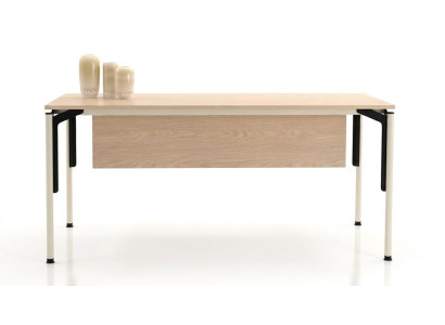 Schreibtisch Moderner Beige Holz Metall Arbeitsplatz Büro
