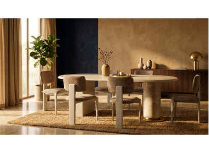 Design Esszimmer Set Esstisch Modern Esstischgruppe Beige