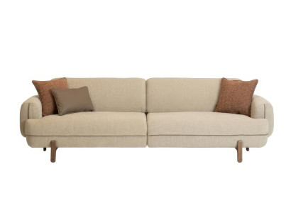 Sofa 4-Sitzer Modern Beige Bequem Couch Polstersofa Wohnzimmer