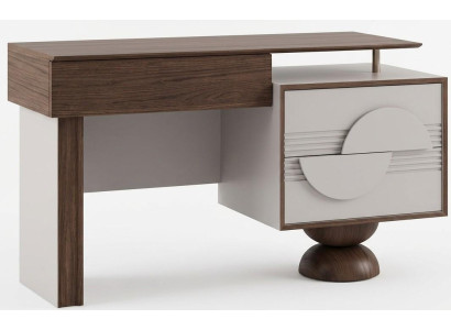 Moderner Brauner Schminktisch Holz Metall Kosmetiktisch Elegantes
