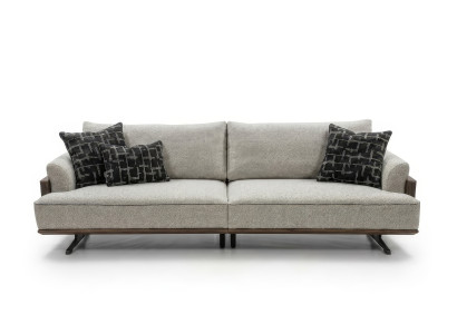 Sofa Modern Grau Bequem Couch 4-Sitzer Polstersofa Wohnzimmer