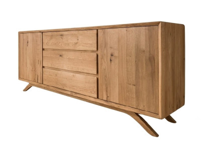 Braun-Beiges Designer Sideboard Exklusive Anrichte Holzmöbel