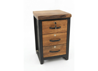 Bürocontainer Holz Metall Vintage Stil mit praktischem Stauraum