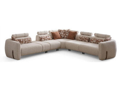 Ecksofa Modern Beige Luxuriös Kuschelig Ergonomisch Stilgerecht