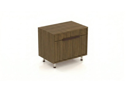 Kompakte Kommode Braun Stauraum Möbel Modern Holz Metall Stil