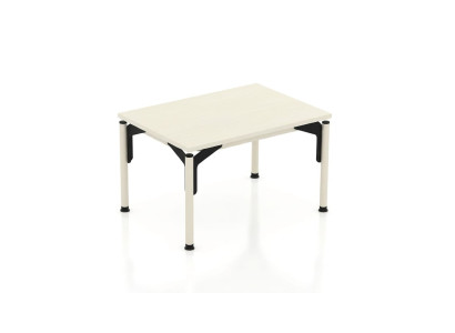 Moderner Couchtisch Weiß Holz Metall Beistelltisch Wohnzimmer