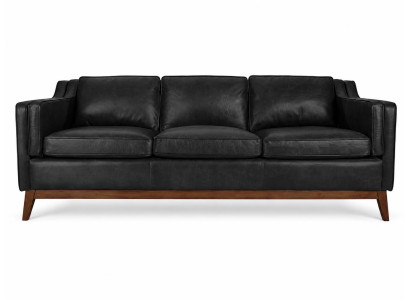 Schwarze Ledercouch Designer Ledersofa Wohnzimmer Polstercouch