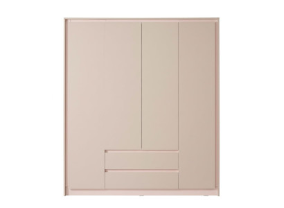 Beiger 4-türiger Kleiderschrank Regale Schlafzimmer Jugendzimmer modern