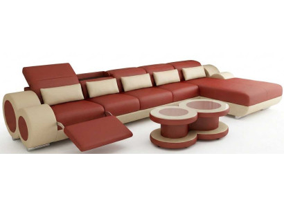 Große Wohnlandschaft Braun L Form Couchtisch Modern Luxus Polstersofa