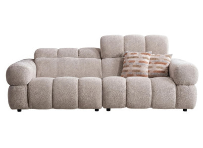 Sofa 3-Sitzer Modern Beige Bequem Couch Polstersofa Design
