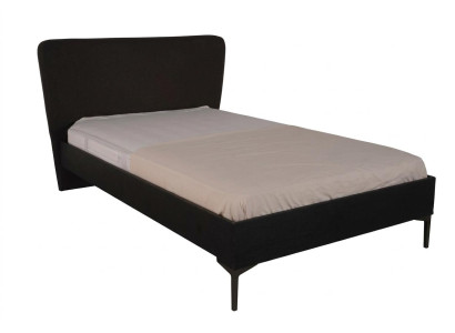 Dunkelbraunes Bett Jugendbett Kopfteil modern Jugendzimmer Schlafzimmer