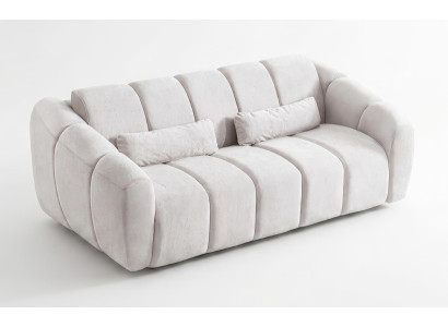 Sofa 3-Sitzer Modern Weiß Bequem Couch Polstersofa Wohnzimmer