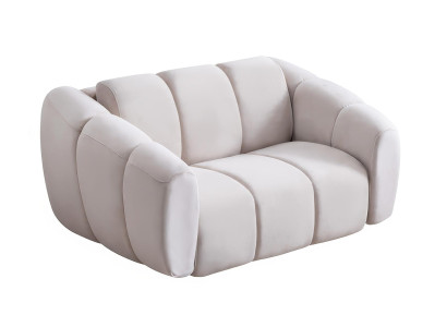 Sofa 2-Sitzer Modern Weiß Bequem Couch Polstersofa Wohnzimmer Design