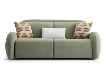 Schlafsofa Modern Grün Bequem Couch 3-Sitzer Bettfunktion Polstersofa