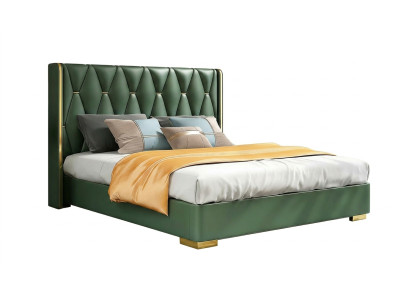 Bett Doppelbett Polsterbett Gruen Modern Elegant Luxus Edel