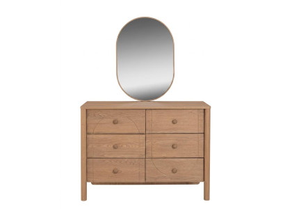 Stilvolle braune Kommode mit Spiegel modern Holzkommode Jugendzimmer