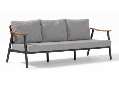 Grau 3-Sitzer-Sofa bequem weich geräumig moderner Stil