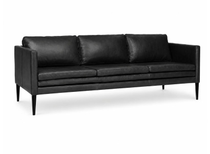 Dreisitzer Sofa Kunstleder Polstersofa Wohnzimmer Modern Elegant Stil