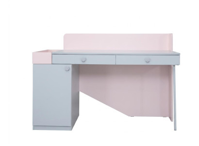 Grauer Schreibtisch Holztisch Computertisch Jugendzimmer Mädchen