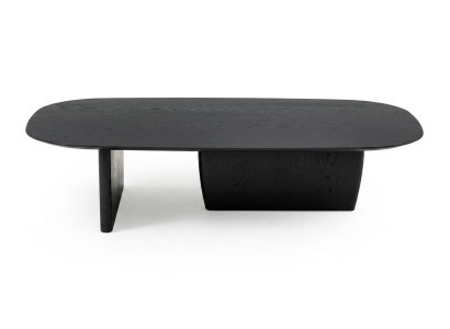 Couchtisch Schwarz Modern Holz Ovar Wohnzimmer Kaffeetisch Tisch