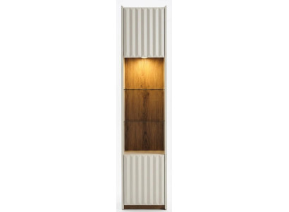 Stilvolle Vitrine Weiß Modern Standvitrine Glas Schrank Hochschrank
