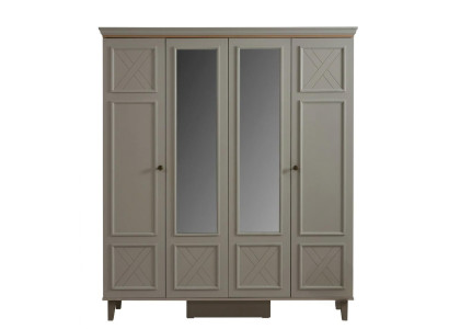 Beiger 4-türiger Kleiderschrank Holzschrank modern Jugendzimmer Schlafzimmer
