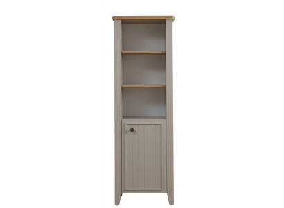 Stilvolles beiges Bücherregal Holz schmaler Schrank Jugendzimmer modern