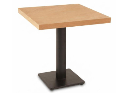 Bistrotisch Esstisch Quadratisch Buche Natur Schwarz Metallgestell Elegant