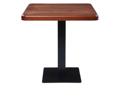 Bistrotisch Tischplatte Braun Holzoptik Modern Massivholzrahmen Zeitlos