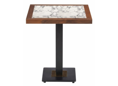 Bistrotisch Tischplatte Braun Weiß Marmoroptik Zeitlos Modern Zeitlos MDF