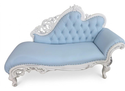 Luxus Sofa Blau Modern Kunstleder Ledersofa Couch Polstercouch 180 cm