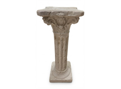 Design Dekosaeule Beige Barock Deko Saeule Podest Blumenhocker Stuck
