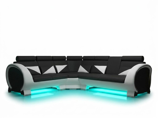 ECKSOFA ECKCOUCH DESIGN *FARBWAHL* SOFA LEDER COUCH LEDERSOFA LEDERGARNITUR