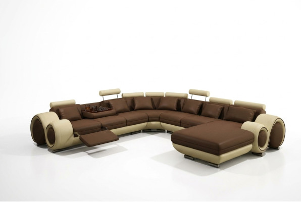 Ledersofa Eckcouch Ecksofa Sofa Couch Polster Leder Sitz Garnitur Wohnlandschaft