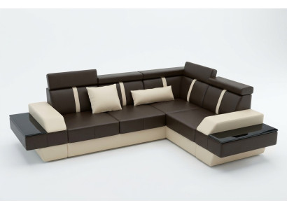 Designer Ledersofa Wohnlandschaft Polster Couch Sofa Ecksofa Eckcouch Ledercouch