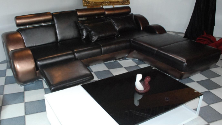 Elegante Designer Eckcouch Berlin II Ledersofa Ecksofa Sofa Couch