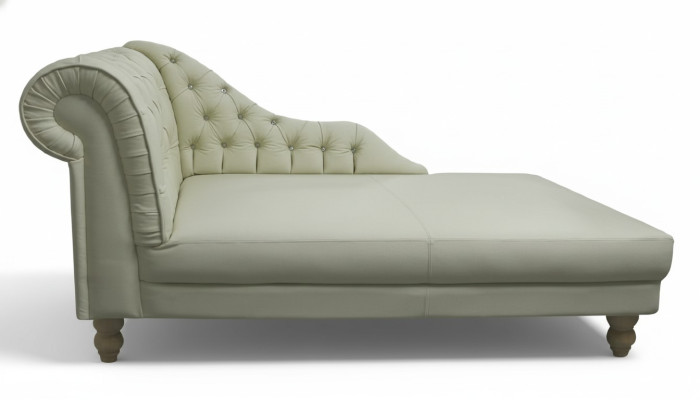 NAPOLEON Chesterfield Chaiselounge Liege Couch Sofa Ledersofa Textil