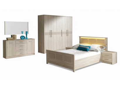 Schlafzimmer Möbel Einrichtung Bett Kleiderschrank Kommode Komplett Set Kommode