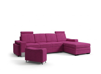 Ecksofa Textil Stoff Leder Polster Sofas Couch Garnitur Wohnlandschaft FRANCO L