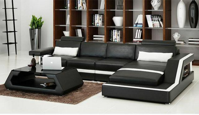 LEDERSOFA XXL LEDER GARNITUR ECKSOFA POLSTER WOHNLANDSCHAFT GARNITUR L FORM HH4