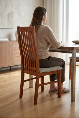 Massivholz Stuhl Esszimmerstuhl Designer Leder Stuhl Stühle Esszimmerstühle K14