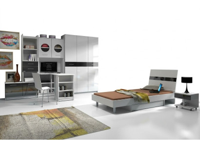 Jugendzimmer 7 tgl. Komplett Schlafzimmer Kinder Bett Schrank Schreibtisch Neu